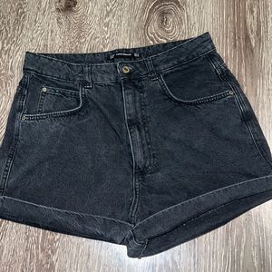 Zara Mom Fit Denim Shorts
